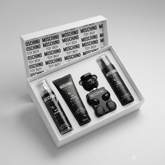 Kit Moschino Toy Boy · Perfume + Splash + Crema + Bala