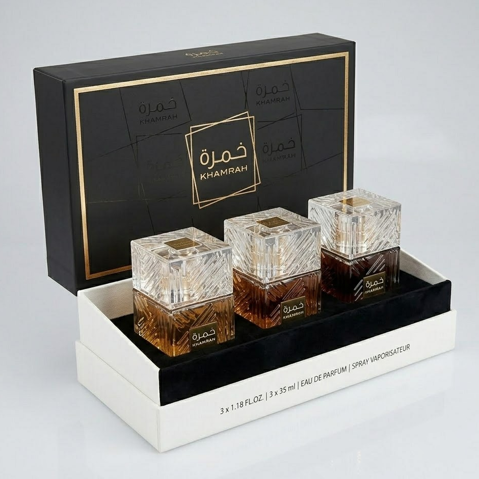 KIT Khamrah · Khamrah, Qahwa y Dukhan · 3 Perfumes x 30ml