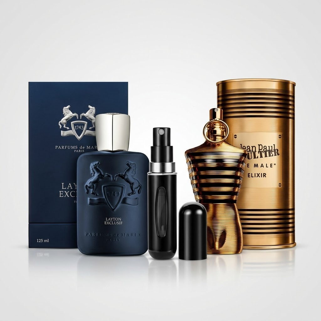 COMBO Parfums de Marly Layton + Le Male Elixir 100ml + Perfumero
