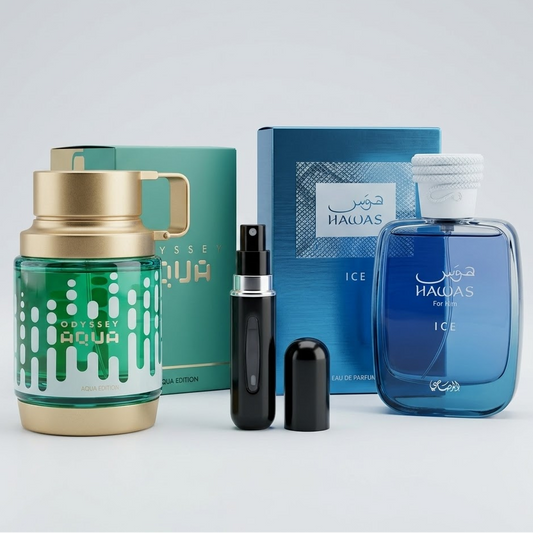 COMBO Odyssey Aqua 100ml + Hawas Ice 100ml + Perfumero