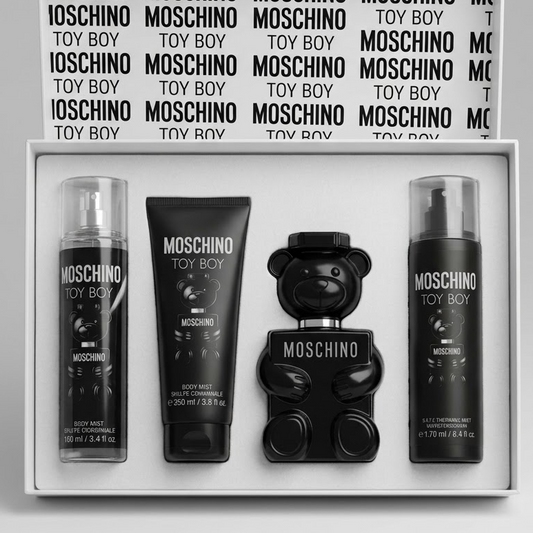 Kit Moschino Toy Boy · Perfume + Splash + Crema + Bala