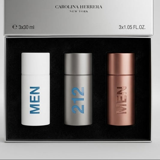 KIT 212 Men Carolina Herrera · 3 Perfumes x30ml