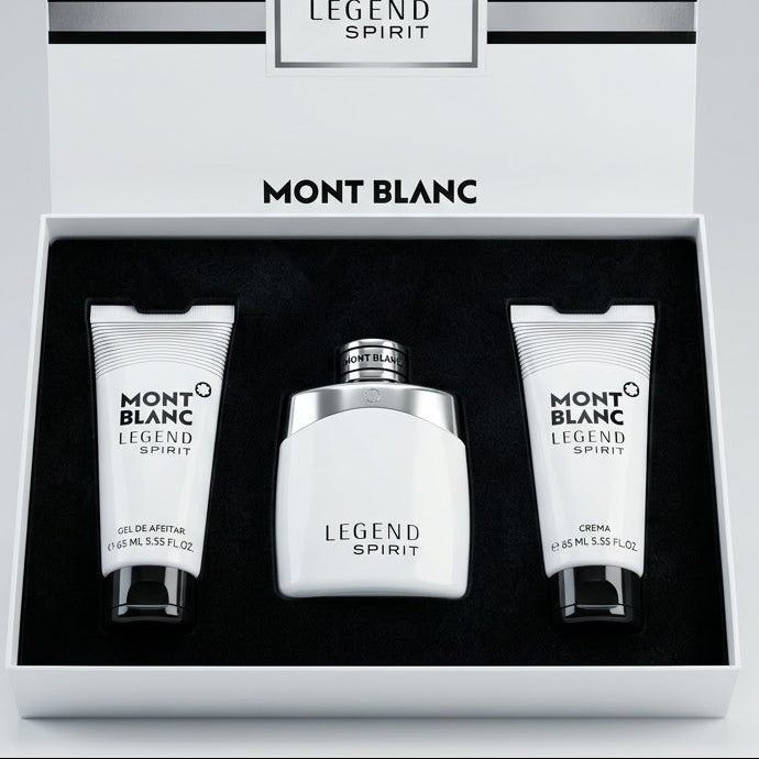 KIT Mont Blanc Legend Spirit · Perfume + Gel de afeitar + Crema