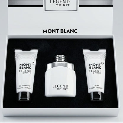 KIT Mont Blanc Legend Spirit · Perfume + Gel de afeitar + Crema