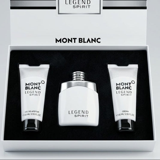 KIT Mont Blanc Legend Spirit · Perfume + Gel de afeitar + Crema