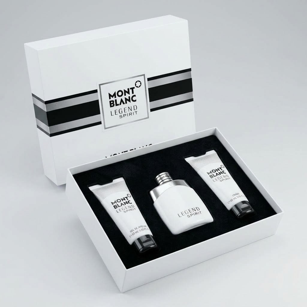 KIT Mont Blanc Legend Spirit · Perfume + Gel de afeitar + Crema