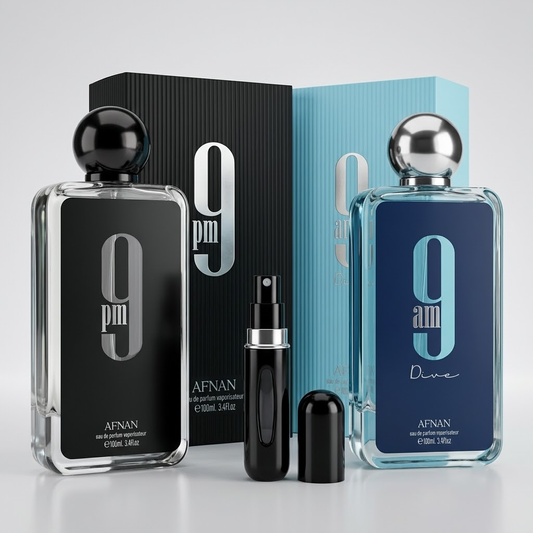 COMBO 9PM 100ml + 9AM 100ml + Perfumero