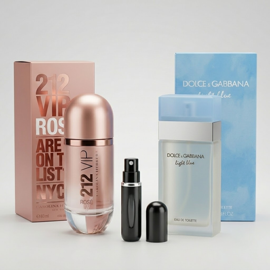 COMBO 212 VIP Rosé 100ml + Light Blue 100ml + Perfumero