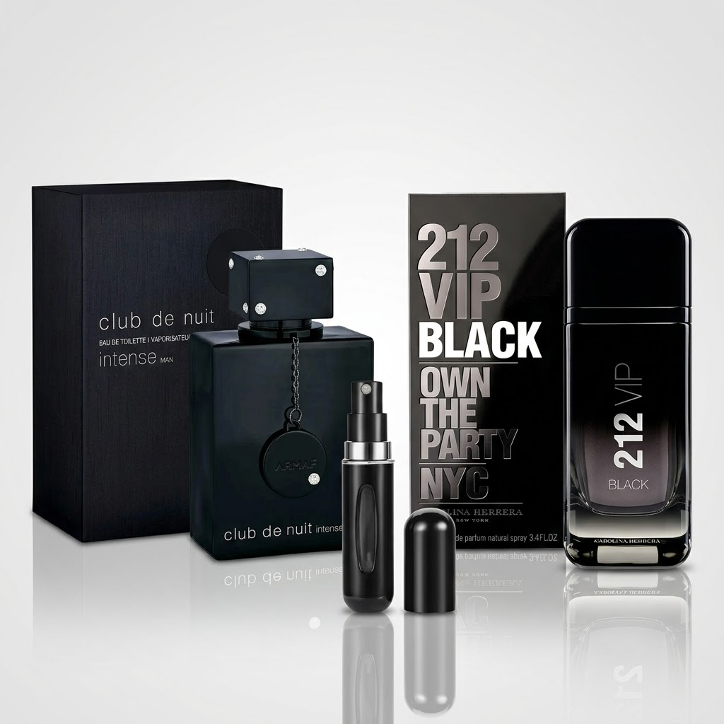 COMBO Club de Nuit Intense Man 105ml + 212 VIP Black 100ml + Perfumero