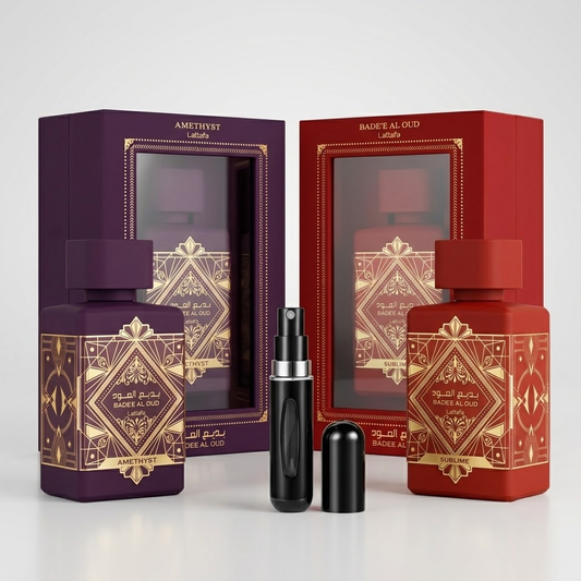 COMBO Bade'e Al Oud Sublime Cofre + Amethyst Cofre + Perfumero