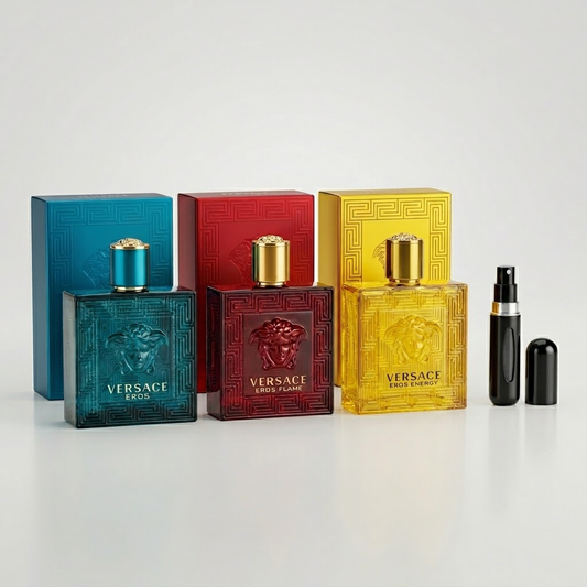 COMBO Versace Eros + Eros Flame + Eros Energy 100ml + Perfumero