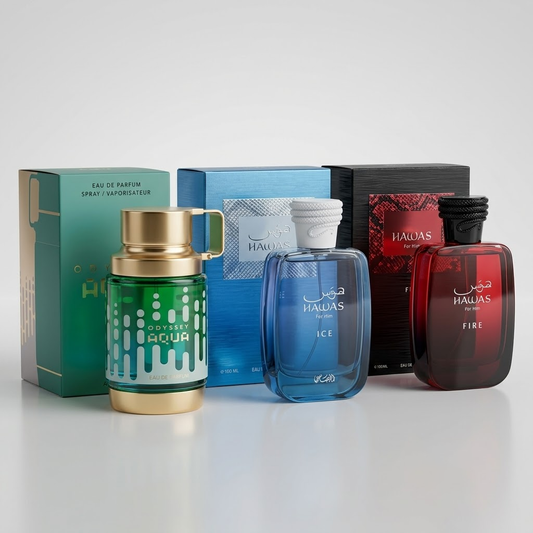 COMBO Odyssey Aqua + Hawas Ice + Hawas Fire 100ml