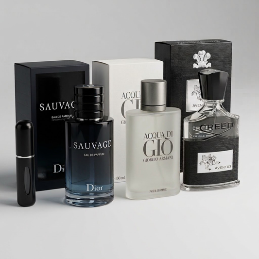 COMBO Dior Sauvage + Acqua di Gio + Creed Aventus 100ml + Perfumero